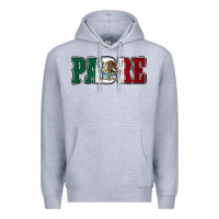 Heather Grey Mexican Flag Padre Premium Hoodie - Jasminsmagicworld