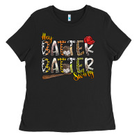 Black hey batter batter swing Ladies Tee - SublimationCraftShop
