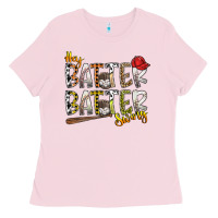 Bubblegum Pink hey batter batter swing Ladies Tee - SublimationCraftShop