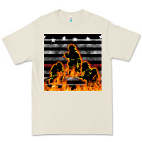 Bone american firefighters seamless pattern Premium Tee - BundleAndBundleShop