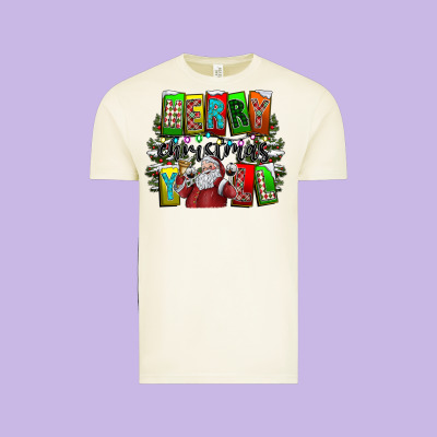 Merry Christmas Yall Vintage Tee Designed By Cowhidedigitalart