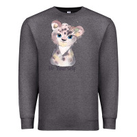 Charcoal Heather tiger cute animals Premium Sweatshirt - RanaPortraitStore