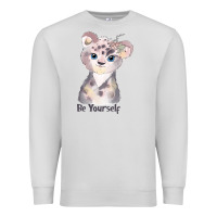 Dove Grey tiger cute animals Premium Sweatshirt - RanaPortraitStore