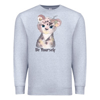 Heather Grey tiger cute animals Premium Sweatshirt - RanaPortraitStore