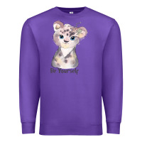 Purple tiger cute animals Premium Sweatshirt - RanaPortraitStore
