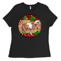 Black Nubian Goat Christmas Ladies Tee - LillyAllenDesigns