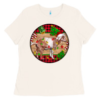 Bone Nubian Goat Christmas Ladies Tee - LillyAllenDesigns