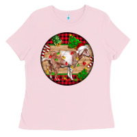 Nubian Goat Christmas Ladies Tee | Teevron