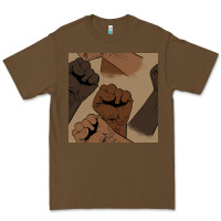 Cacao melanin raised fist seamless pattern Premium Tee - BundleAndBundleShop