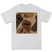 Dove Grey melanin raised fist seamless pattern Premium Tee - BundleAndBundleShop