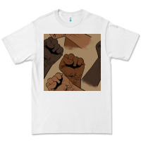 White melanin raised fist seamless pattern Premium Tee - BundleAndBundleShop