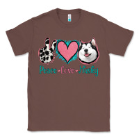 Chestnut Peace Love Husky Classic Tee - Jasminsmagicworld