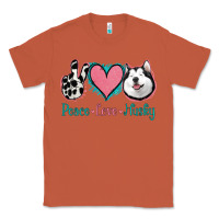 Copper Peace Love Husky Classic Tee - Jasminsmagicworld