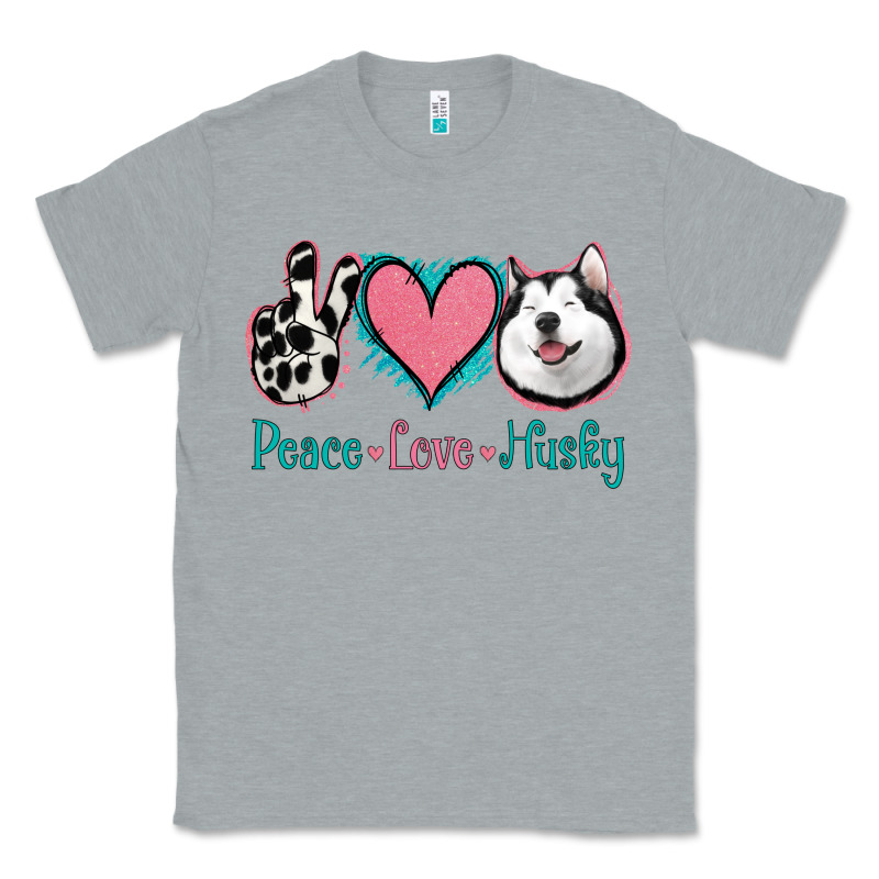 Peace Love Husky Classic Tee by Jasminsmagicworld | Teevron