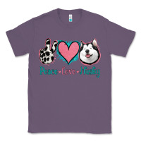Lavender Peace Love Husky Classic Tee - Jasminsmagicworld