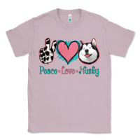 Lilac Peace Love Husky Classic Tee - Jasminsmagicworld