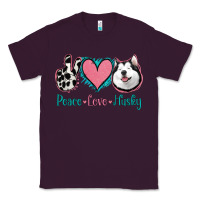 Plum Peace Love Husky Classic Tee - Jasminsmagicworld