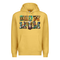 Antique Gold show mom brown calf eye glasses Premium Hoodie - BarkalooDesign