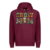 Burgundy show mom brown calf eye glasses Premium Hoodie - BarkalooDesign