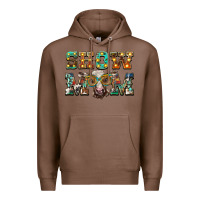 Chestnut show mom brown calf eye glasses Premium Hoodie - BarkalooDesign
