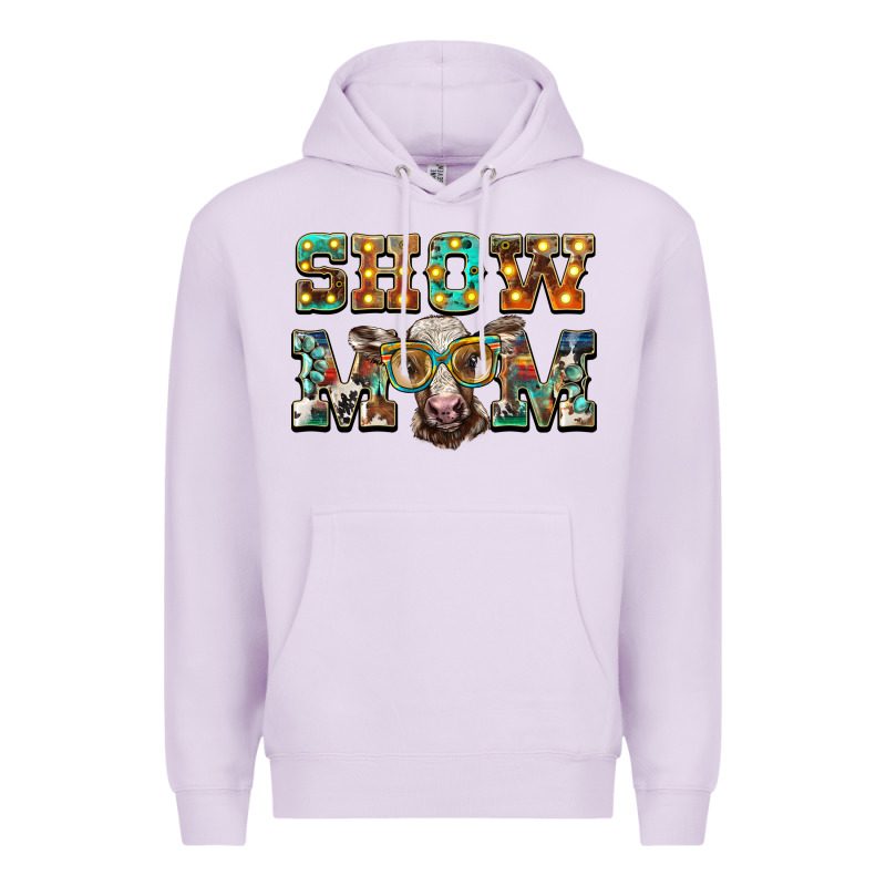 Show Mom Brown Calf Eye Glasses Premium Hoodie by BarkalooDesign | Teevron