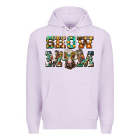 Lilac show mom brown calf eye glasses Premium Hoodie - BarkalooDesign