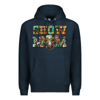 Navy show mom brown calf eye glasses Premium Hoodie - BarkalooDesign