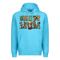 Ocean Blue show mom brown calf eye glasses Premium Hoodie - BarkalooDesign