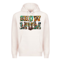 Pale Pink show mom brown calf eye glasses Premium Hoodie - BarkalooDesign