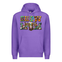 Purple show mom brown calf eye glasses Premium Hoodie - BarkalooDesign