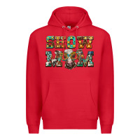 Red show mom brown calf eye glasses Premium Hoodie - BarkalooDesign