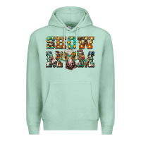 Seafoam show mom brown calf eye glasses Premium Hoodie - BarkalooDesign