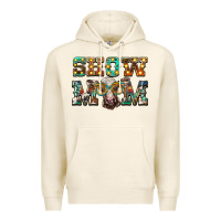 Tofu show mom brown calf eye glasses Premium Hoodie - BarkalooDesign