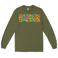 Army Green Hello fall gnomes Long Sleeve Tee - Artiststas