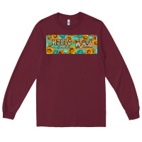 Burgundy Hello fall gnomes Long Sleeve Tee - Artiststas