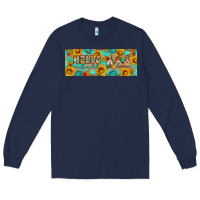 Navy Hello fall gnomes Long Sleeve Tee - Artiststas