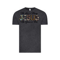 Vintage Black His Love is Strong Jesus His Grace is Free Vintage Tee - CowhideDigitalArt