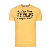 Vintage Mustard His Love is Strong Jesus His Grace is Free Vintage Tee - CowhideDigitalArt