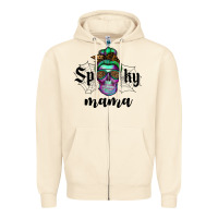 Sandshell spooky mama skull Zipper Hoodie - RanaPortraitStore