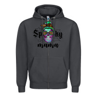 Smoke spooky mama skull Zipper Hoodie - RanaPortraitStore