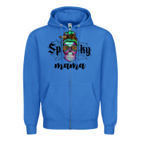 True Royal spooky mama skull Zipper Hoodie - RanaPortraitStore