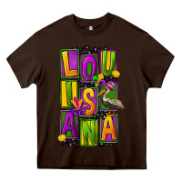 Chocolate Brown mardi gras louisiana Heavy Core Tee - FaDigitalArtStudio