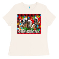 Bone Merry Christmas  With Goats Ladies Tee - LillyAllenDesigns