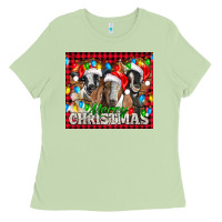 Matcha Merry Christmas  With Goats Ladies Tee - LillyAllenDesigns