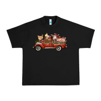 Black christmas truck with farm animals Urban Heavy Tee - RanaPortraitStore
