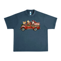 Midnight Navy christmas truck with farm animals Urban Heavy Tee - RanaPortraitStore