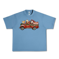 Pebble Blue christmas truck with farm animals Urban Heavy Tee - RanaPortraitStore