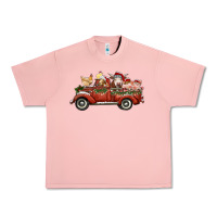 Salmon christmas truck with farm animals Urban Heavy Tee - RanaPortraitStore