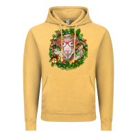 Vintage Mustard Christmas merino Vintage Hoodie - BarkalooDesign