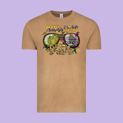Mardi Gras Dude Vintage Tee Designed By Sublimationcraftshop